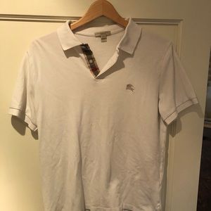 White Burberry Polo Men